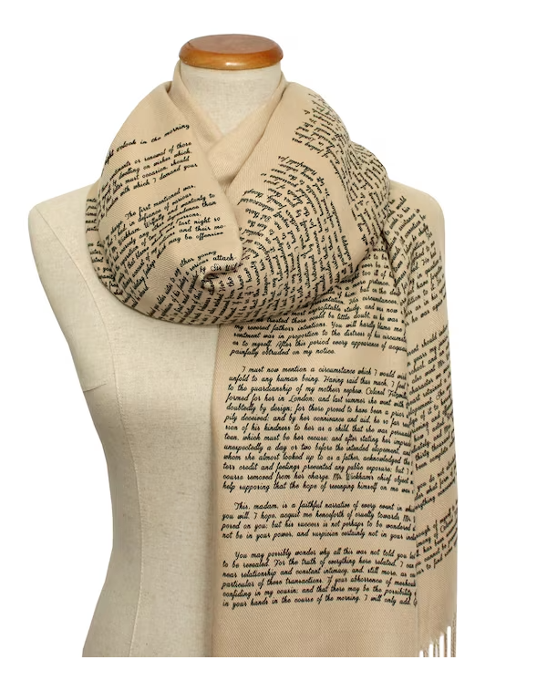 "Pride and Prejudice" by Jane Austen Shawl Scarf Wrap